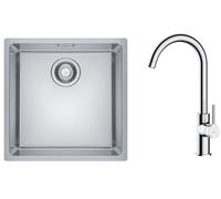Set lavello in acciaio Franke Maris 122.0525.224, rubinetto da cucina Oltens Skafta 35206100