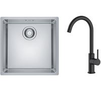 Set lavello in acciaio Franke Maris 122.0525.224, rubinetto da cucina Oltens Skafta 35206300