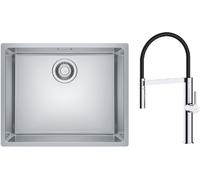 Set lavello in acciaio Franke Maris 122.0525.271, rubinetto da cucina Oltens Borga 35207100