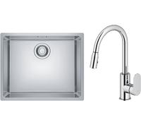 Set lavello in acciaio Franke Maris 122.0525.271, rubinetto da cucina Oltens Lista 35202100
