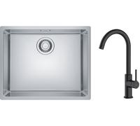 Set lavello in acciaio Franke Maris 122.0525.271, rubinetto da cucina Oltens Skafta 35206300