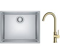 Set lavello in acciaio Franke Maris 122.0525.271, rubinetto da cucina Oltens Skafta 35206800