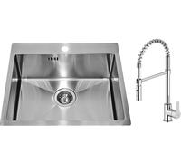 Set lavello in acciaio Genesis Concept 1124382, rubinetto da cucina Oltens Duf 35203100