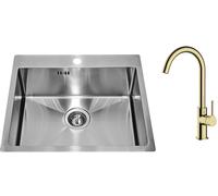 Set lavello in acciaio Genesis Concept 1124382, rubinetto da cucina Oltens Skafta 35206800