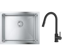 Set lavello in acciaio Grohe K700 31574SD1, rubinetto da cucina Oltens Litla 35204300