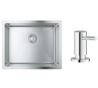 Set lavello in acciaio Grohe K700 31726SD0, dispenser di liquidi Grohe Cosmopolitan 40535000