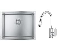 Set lavello in acciaio Grohe K700 31726SD0, rubinetto da cucina Oltens Lista 35202100
