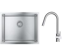 Set lavello in acciaio Grohe K700 31726SD0, rubinetto da cucina Oltens Litla 35204100
