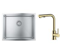 Set lavello in acciaio Grohe K700 31726SD0, rubinetto da cucina Oltens Myvat 35205800