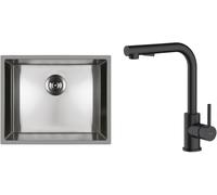 Set lavello in acciaio Oltens Stalvask 71101100, rubinetto da cucina Oltens Myvat 35205300