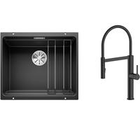 Set lavello in granito Blanco Etagon 500-U 525887, rubinetto da cucina Oltens Borga 35207300