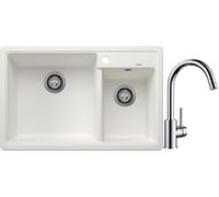 Set lavello in granito Blanco Legra 8 526226, rubinetto da cucina Blanco Mida 517742