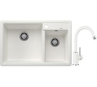Set lavello in granito Blanco Legra 8 526226, rubinetto da cucina Blanco Mida 519418