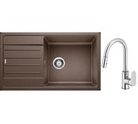 Set lavello in granito Blanco Legra XL 6 S 523331, rubinetto da cucina Oltens Lista 35202100