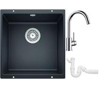 Set lavello in granito Blanco Rotan 400-U 521332, rubinetto da cucina Blanco Mida 517742, 137267