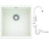 Set lavello in granito Blanco Rotan 400-U 521334, rubinetto da cucina Blanco Mida 519418, 137267
