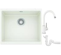Set lavello in granito Blanco Rotan 500-U 523076, rubinetto da cucina Blanco Mida 519418, 137267