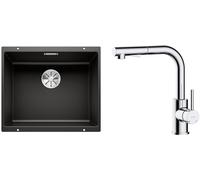 Set lavello in granito Blanco Subline 500-U 525995, rubinetto da cucina Oltens Myvat 35205100
