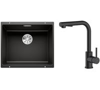 Set lavello in granito Blanco Subline 500-U 525995, rubinetto da cucina Oltens Myvat 35205300