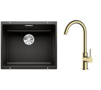Set lavello in granito Blanco Subline 500-U 525995, rubinetto da cucina Oltens Skafta 35206800