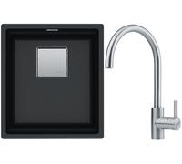 Set lavello in granito Franke Kanon 125.0529.308, rubinetto da cucina Franke Eos 115.0590.044