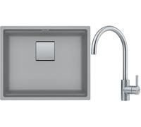 Set lavello in granito Franke Kanon 125.0529.605, rubinetto da cucina Franke Eos 115.0590.044