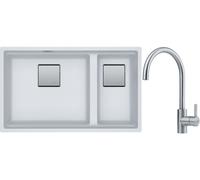 Set lavello in granito Franke Kanon 125.0529.874, rubinetto da cucina Franke Eos 115.0590.044