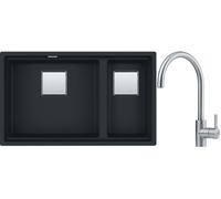 Set lavello in granito Franke Kanon 125.0630.926, rubinetto da cucina Franke Eos 115.0590.044