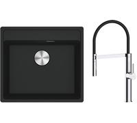 Set lavello in granito Franke Maris 114.0661.642, rubinetto da cucina Oltens Borga 35207100