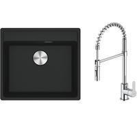 Set lavello in granito Franke Maris 114.0661.642, rubinetto da cucina Oltens Duf 35203100