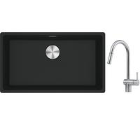 Set lavello in granito Franke Maris 125.0686.637, rubinetto da cucina Franke Atlas 115.0590.047