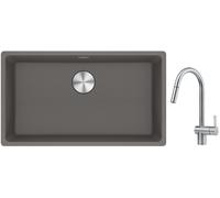 Set lavello in granito Franke Maris 125.0686.639, rubinetto da cucina Franke Atlas 115.0590.047