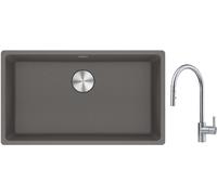 Set lavello in granito Franke Maris 125.0686.639, rubinetto da cucina Franke Eos 115.0590.045