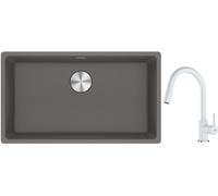 Set lavello in granito Franke Maris 125.0686.639, rubinetto da cucina Franke Lina 115.0626.081