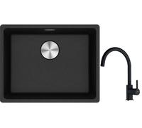 Set lavello in granito Franke Maris 125.0686.716, rubinetto da cucina Franke Lina 115.0626.020