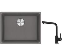 Set lavello in granito Franke Maris 125.0686.717, rubinetto da cucina Franke Lina 115.0712.435