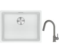 Set lavello in granito Franke Maris 125.0686.719, rubinetto da cucina Franke Lina 115.0626.057