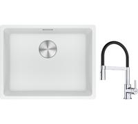 Set lavello in granito Franke Maris 125.0686.719, rubinetto da cucina Franke Lina 115.0626.085