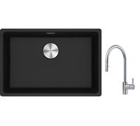 Set lavello in granito Franke Maris 125.0686.724, rubinetto da cucina Franke Eos 115.0590.045