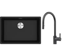 Set lavello in granito Franke Maris 125.0686.724, rubinetto da cucina Franke Eos 115.0613.671