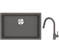 Set lavello in granito Franke Maris 125.0686.725, rubinetto da cucina Franke Lina 115.0626.057