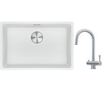 Set lavello in granito Franke Maris 125.0686.727, rubinetto da cucina Franke Eos 120.0179.979