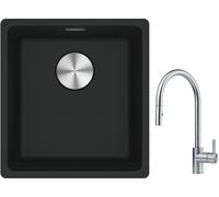 Set lavello in granito Franke Maris 125.0687.248, rubinetto da cucina Franke Eos 115.0590.045