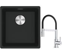 Set lavello in granito Franke Maris 125.0687.248, rubinetto da cucina Franke Lina 115.0626.085