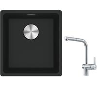 Set lavello in granito Franke Maris 125.0687.249, rubinetto da cucina Franke Atlas 115.0521.439