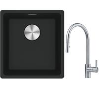 Set lavello in granito Franke Maris 125.0687.249, rubinetto da cucina Franke Eos 115.0613.671
