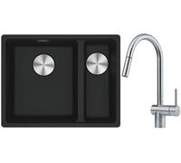 Set lavello in granito Franke Maris 125.0687.264, rubinetto da cucina Franke Atlas 115.0590.047