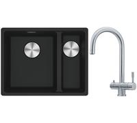 Set lavello in granito Franke Maris 125.0687.264, rubinetto da cucina Franke Eos 120.0179.979