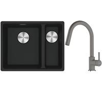 Set lavello in granito Franke Maris 125.0687.264, rubinetto da cucina Franke Lina 115.0626.057