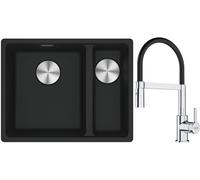 Set lavello in granito Franke Maris 125.0687.264, rubinetto da cucina Franke Lina 115.0626.085